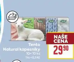 Billa Tento Natural kapesníky 10x10 ks nabídka