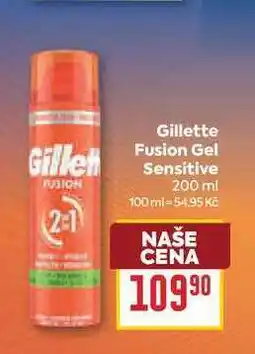 Billa Gillette Fusion Gel Sensitive nabídka