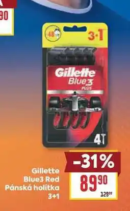 Billa Gillette Blue3 Red Pánská holítka 3+1 nabídka