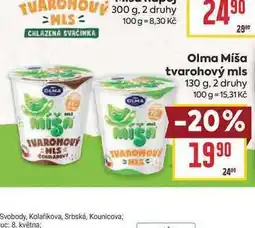 Billa Olma Míša tvarohový mls nabídka