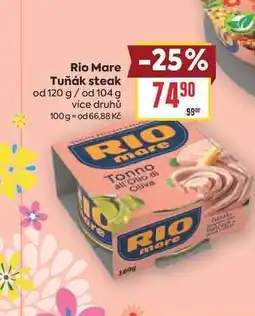 Billa Rio Mare Tuňák steak od 120 g / od 104 g nabídka