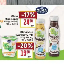 Billa Olma Míša nápoj nabídka