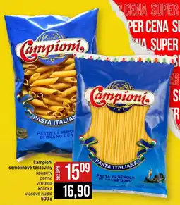 Jip Campioni semolinové těstoviny nabídka