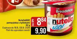 Jip Nutella&GO! pomazánka s tyčinkami nabídka