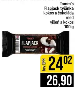 Jip Tomm's Flapjack tyčinka nabídka