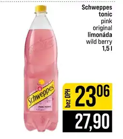 Jip Schweppes tonic nabídka