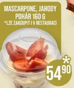 Jip Mascarpone, jahody pohár nabídka