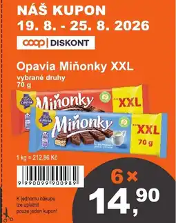 COOP DISKONT Opavia Miňonky XXL nabídka