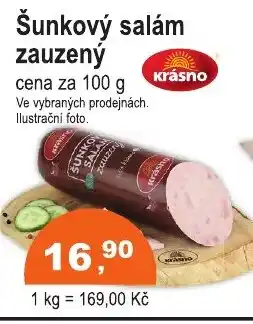 COOP DISKONT Šunkový salám zauzený nabídka
