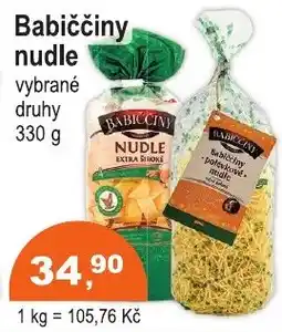 COOP DISKONT Babiččiny nudle nabídka