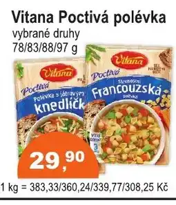 COOP DISKONT Vitana Poctivá polévka nabídka