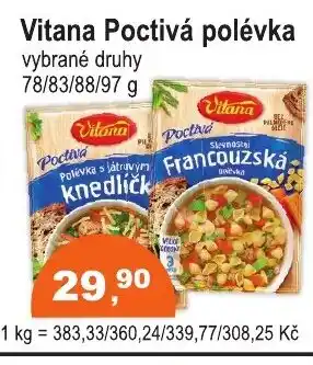 COOP DISKONT Vitana Poctivá polévka nabídka