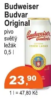 COOP DISKONT Budweiser Budvar Original nabídka