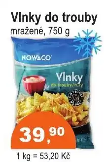 COOP DISKONT NOWACO Vlnky do trouby mražené nabídka