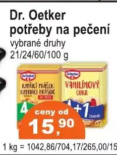 COOP DISKONT Dr. Oetker potřeby na pečení nabídka