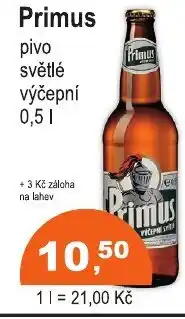 COOP DISKONT Primus pivo světlé výčepní nabídka