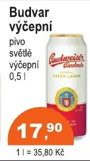 COOP DISKONT Budvar výčepní pivo světlé výčepní nabídka