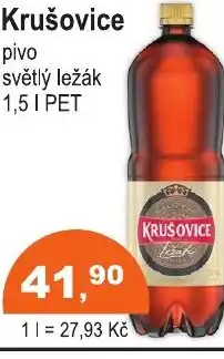 COOP DISKONT Krušovice pivo světlý ležák nabídka