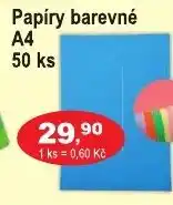 COOP DISKONT Papíry barevné A4 nabídka