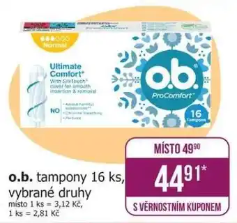Teta o.b. tampony 16 ks nabídka