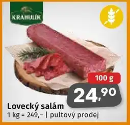 Coop Lovecký salám nabídka