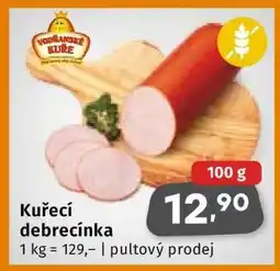Coop Kuřecí debrecínka nabídka