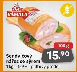 Coop Váhala Sendvičový nářez se sýrem nabídka
