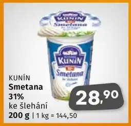 Coop KUNÍN SMETANA 31% ke šlehání nabídka