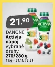 Coop Danone Activia nápoj nabídka