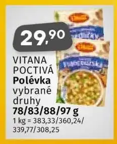 Coop Vitana Poctivá polévka nabídka
