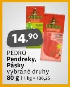 Coop PEDRO Pendraky, Pásky nabídka
