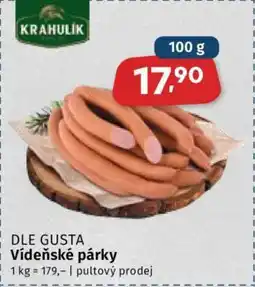 Coop KRAHULIK DLE GUSTA Vídeňské párky nabídka