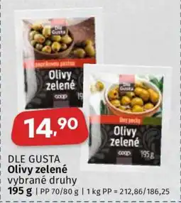 Coop DLE GUSTA OLIVY ZELENÉ nabídka