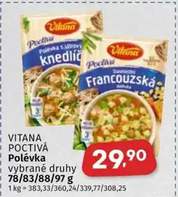 Coop Vitana Poctivá polévka nabídka