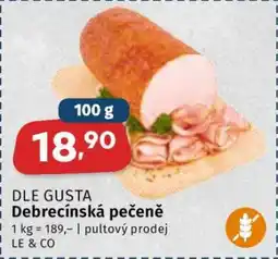 Coop DLE GUSTA Debrecínská pečeně nabídka
