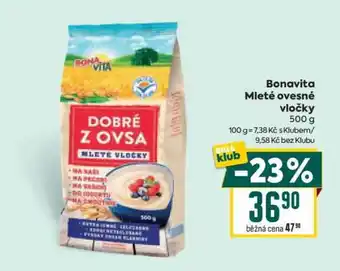 Bonavita Mleté ovesné vločky