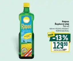 Billa Rapso Řepkový olej nabídka