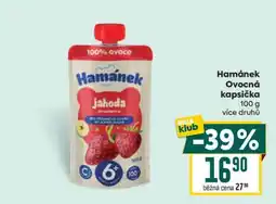 Billa Hamánek ovocná kapsička nabídka