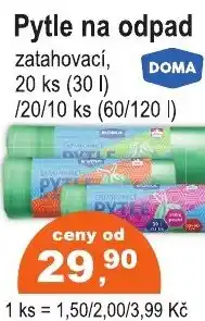Pytle na odpad zatahovací