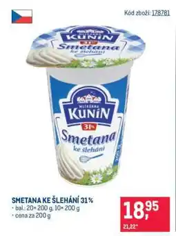 Makro Smetana ke šlehání 31 % nabídka