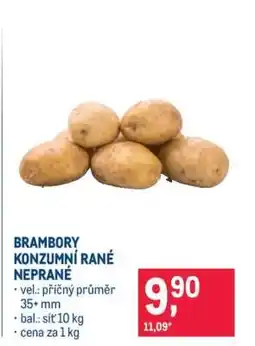 Makro Brambory konzumní rané neprané nabídka