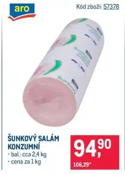 Makro Šunkový salám konzumní nabídka