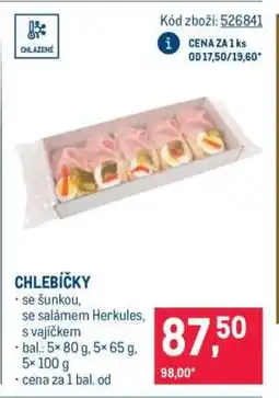 Makro Chlebíčky nabídka