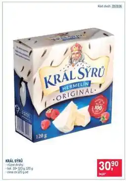 Makro Král sýrů nabídka