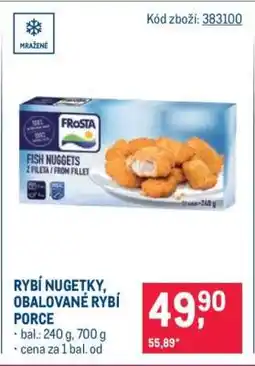 Makro RYBÍ NUGETKY, OBALOVANÉ RYBÍ PORCE nabídka