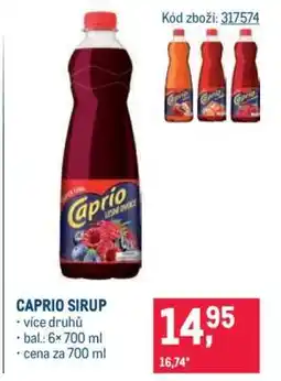 Makro Caprio Sirup nabídka