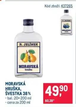 Makro MORAVSKÁ HRUŠKA, ŠVESTKA 38 % nabídka