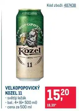 Makro Velkopopovický Kozel 11 nabídka