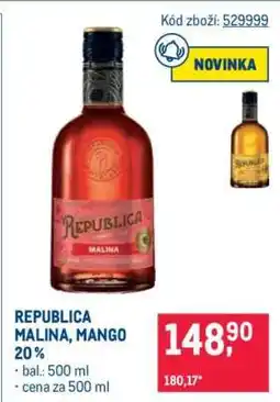Makro REPUBLICA MALINA, MANGO 20 % nabídka