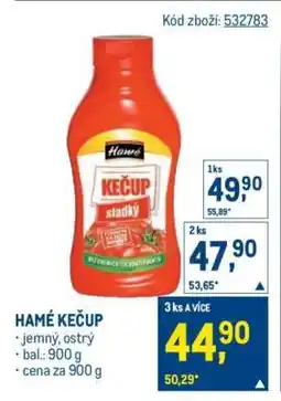 Makro Hamé Kečup nabídka